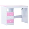 vidaXL Child Desk Pink and White Engineered Wood Medium Tiltable