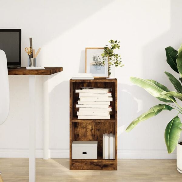 vidaXL Bookcase Smoked Oak Engineered Wood Standard Bookcase