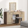 vidaXL Dressing Table Brown 19.69 x 16.14 x 53.15 in Engineered Wood