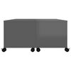vidaXL Coffee Table High gloss grey Engineered Wood 29.5x29.5x15.0 in