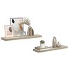 vidaXL Wall Shelf Set of 2 Oak Honeycomb MDF, Metal Medium