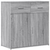 vidaXL Sideboards 2 pcs Gray Sonoma 31.1"x15"x31.5" Engineered Wood