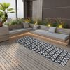 vidaXL Outdoor Rug Black Polypropylene (PP) 31.5x98.4 in Pattern