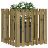 vidaXL Garden Planter Natural Brown Pressure treated pine wood Medium