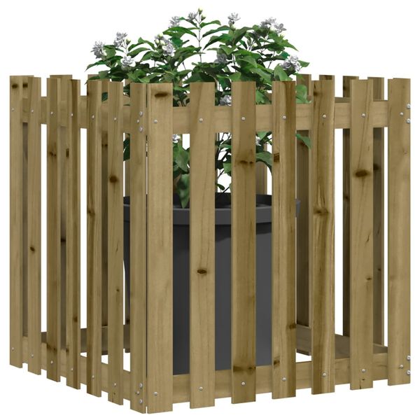 vidaXL Garden Planter Natural Brown Pressure treated pine wood Medium