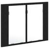 vidaXL Bathroom Mirror Cabinet Black Oak 23.62 x 4.72 x 17.72 in