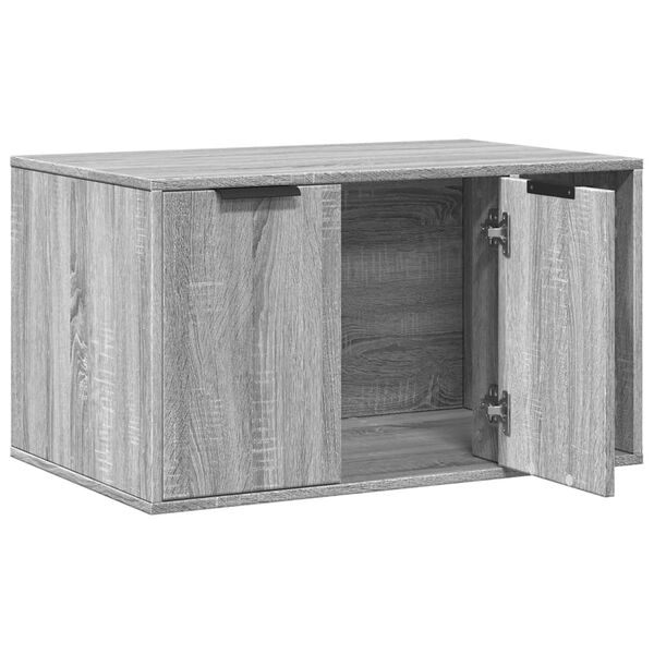 vidaXL Cat Litter Box Enclosure Grey sonoma Engineered wood