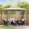 vidaXL Gazebo with with Nets 9.8'x9.8'x8.7' Cream
