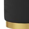 vidaXL Round Storage Hocker Black Velvet 12.2" x 14.6"