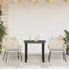 vidaXL Garden Dining Set Brown and Light Grey PE Rattan