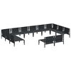 vidaXL Garden Sofa Set with Cushion 12 pcs Black Steel
