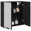 vidaXL Bathroom Mirror Cabinet with Shelf Black oak 64 x 20 x 67 cm