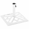 vidaXL Umbrella Base White Cast iron Standard Decorative Inlays