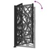 vidaXL Garden Gate Black 39.4x68.9" Steel Light Design