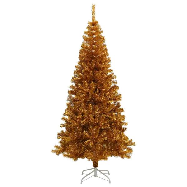 vidaXL Christmas Tree with 300 LEDs with Stand Gold 70.9" PET