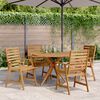 vidaXL Garden Dining Set Natural wood Solid acacia wood Medium Foldable