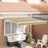 vidaXL Retractable Awning 118.11" x 98.43" Green and yellow