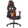 vidaXL Gaming Chair Black and Red Polyester, Metal, Plywood, Plastic, Foam