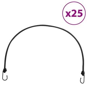 vidaXL Bungee Cords with Reflective Strips and Hooks 25 pcs 39.4 "
