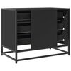 vidaXL Drawer Cabinet Black Engineered wood, metal Medium Storage
