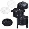 vidaXL 3-in-1 Charcoal Smoker BBQ Grill 15.7"x31.4"