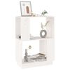 vidaXL Book Cabinet White Solid Pine Wood Medium Book Cabinet