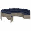 vidaXL Patio Sofa Gray, Navy Blue