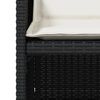 vidaXL Patio Chair Black PE rattan, Powder-coated steel Foldable