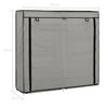vidaXL Shoe Cabinet Grey Iron and Non-woven Fabric Medium Shoe Cabinet