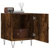 vidaXL Bedside Cabinet Smoked Oak Engineered Wood Compact