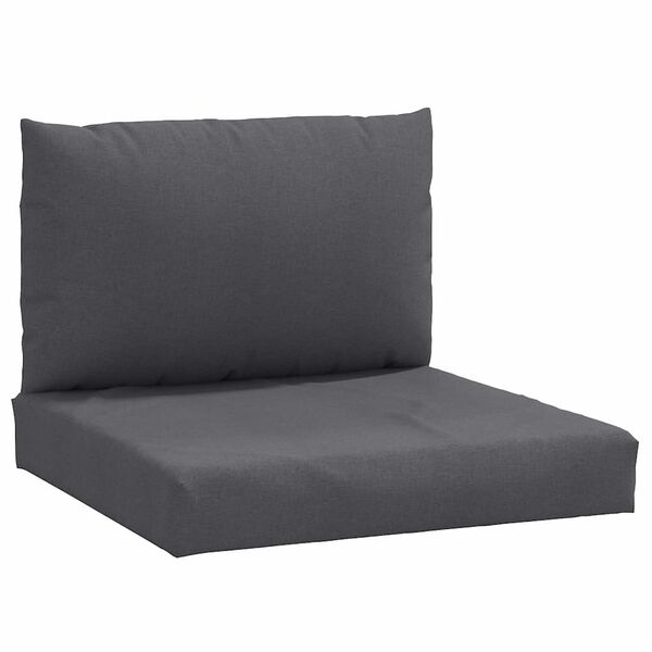 vidaXL Pallet Cushion Melange Anthracite Foam fiber and polyester