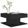 vidaXL Coffee Table Black Engineered wood Medium Coffee Table Square