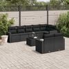 vidaXL Garden Sofa Set Black