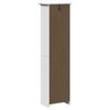 vidaXL Bathroom Cabinet White Solid pinewood, engineered wood, metal