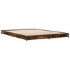 vidaXL Bed Frame Smoked Oak Engineered Wood Double Durable Bed Frame