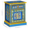 vidaXL Bedside Cabinet Turquoise, Yellow, Multicolor Solid Mango Wood
