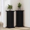 vidaXL Plant Stand Black Oak 12.99 x 12.99 x 39.37 in Engineered wood