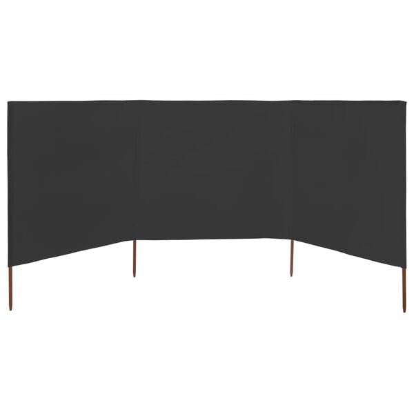 vidaXL Wind Screen Anthracite Non-woven fabric, Wood 157.5 x 63.0 in