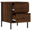 vidaXL Bedside Cabinet Brown Oak Engineered wood, iron