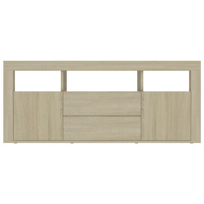 vidaXL TV Stand Sonoma Oak 47.2"x11.8"x19.7" Engineered Wood