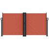 vidaXL Retractable Side Awning Terracotta Polyester with PU coating, Steel