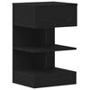 vidaXL Bedside Cabinet 2 pcs Black Oak 15.75 x 13.78 x 25.59 in