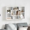 vidaXL Wall Shelf White Engineered wood Medium Wall Shelf Rectangular