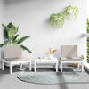vidaXL Garden Lounge Set White, Grey Polypropylene, Polyester Medium