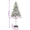 vidaXL Artificial Christmas Tree White with flocked snow Polyethylene, Metal