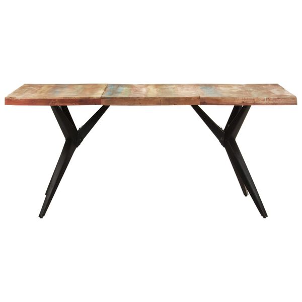 vidaXL Dining Table Mixed color Solid reclaimed wood 70.9x35.4x29.9 in