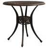 vidaXL Bistro Set Bronze Cast aluminum Medium Durable Bistro Set