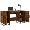 vidaXL Desk Smoked Oak Engineered wood, Iron 55.1 x 19.7 x 29.5 in Desk