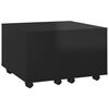 vidaXL Coffee Table High gloss black Engineered wood Medium Extendable