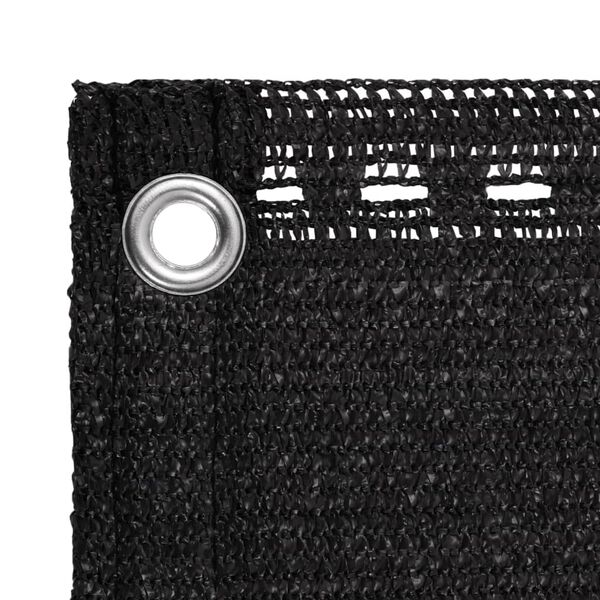 vidaXL Balcony Screen Black 47.2x157.5" HDPE